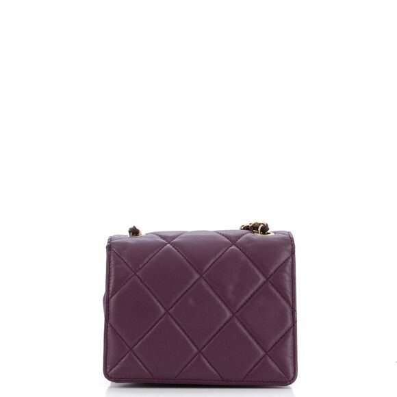 Chanel Resin CC Flap Bag Quilted Calfskin Mini Purple - Picture 3 of 8